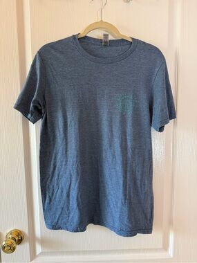 Men's Heather Blue Crewneck T‑Shirt with Myrtle Beach Logo
